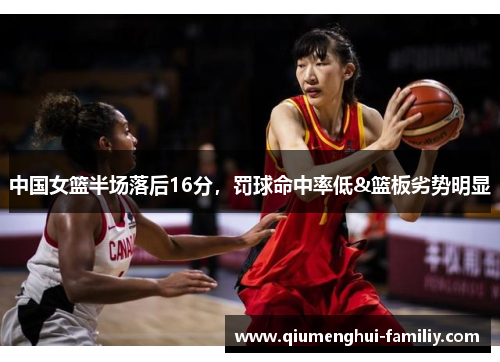 中国女篮半场落后16分，罚球命中率低&篮板劣势明显